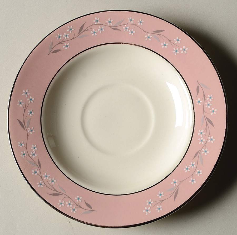 Pink Melody Saucer by Homer Laughlin -1
