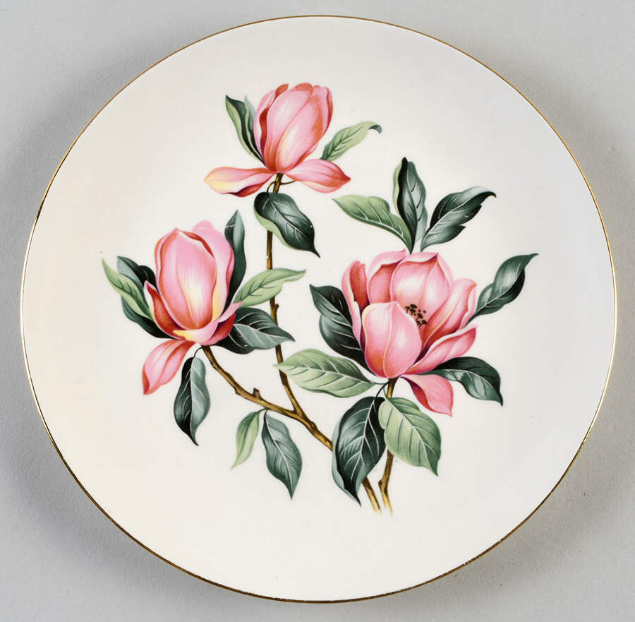 Pink Magnolia Luncheon Plate by Homer Laughlin -1