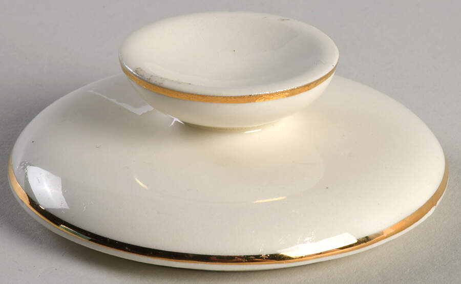 Pink Magnolia Lid for Sugar Bowl by Homer Laughlin -1