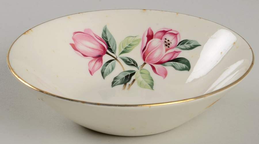 Pink Magnolia Fruit/Dessert (Sauce) Bowl by Homer Laughlin -1