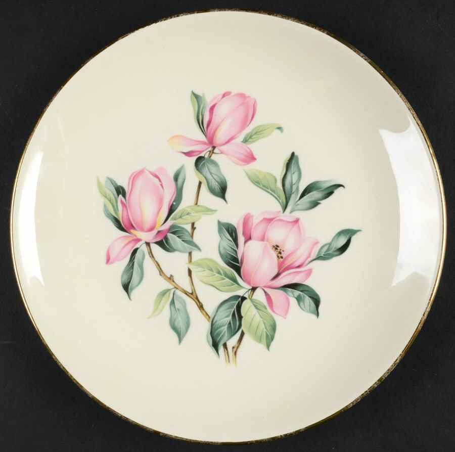 Pink Magnolia Salad Plate by Homer Laughlin -1