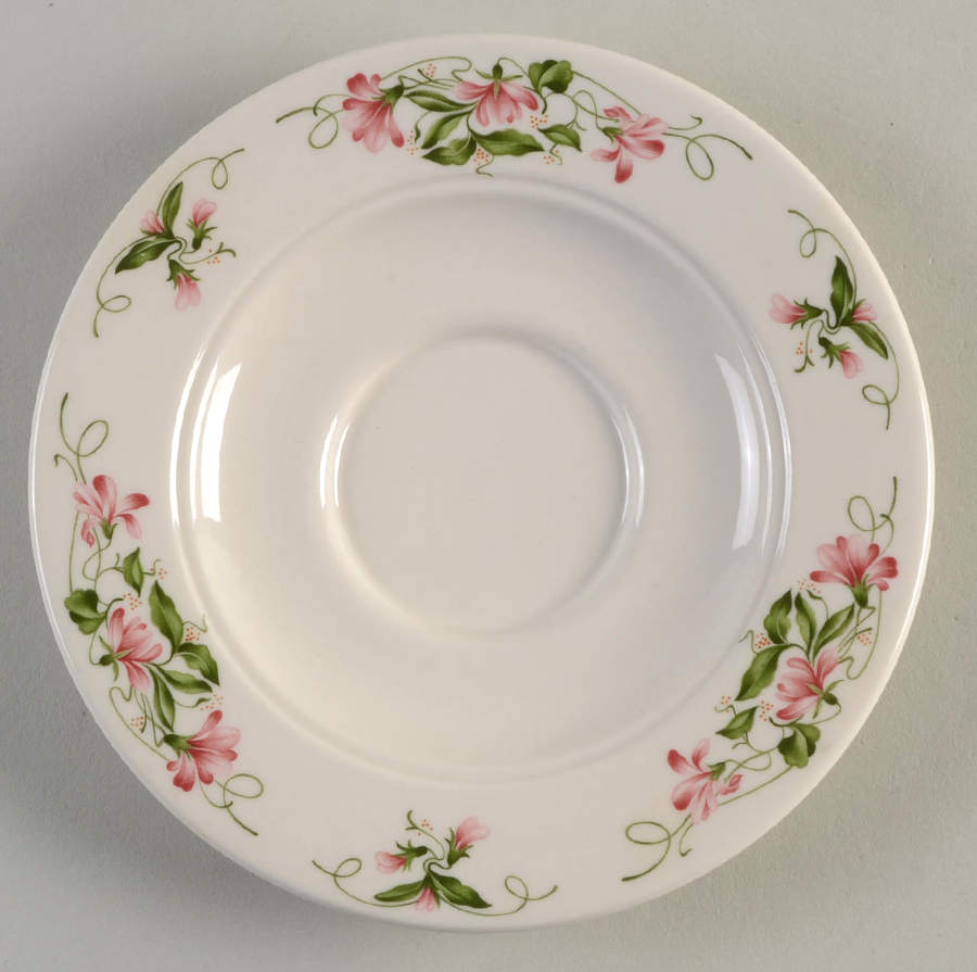 Pink Violets Saucer by Homer Laughlin -1