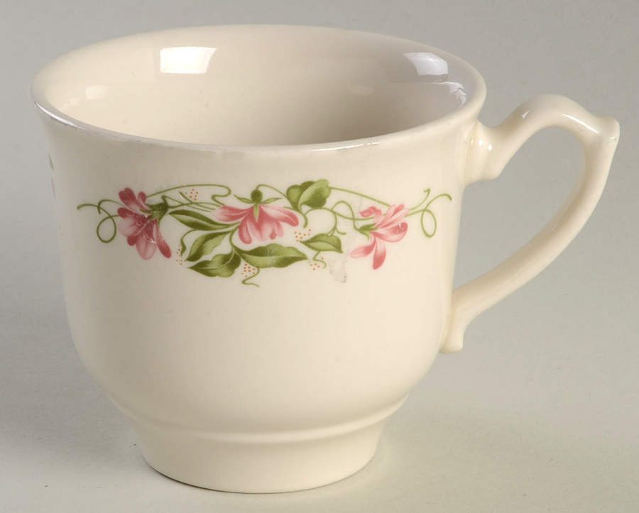 Pink Violets Footed Cup by Homer Laughlin -1