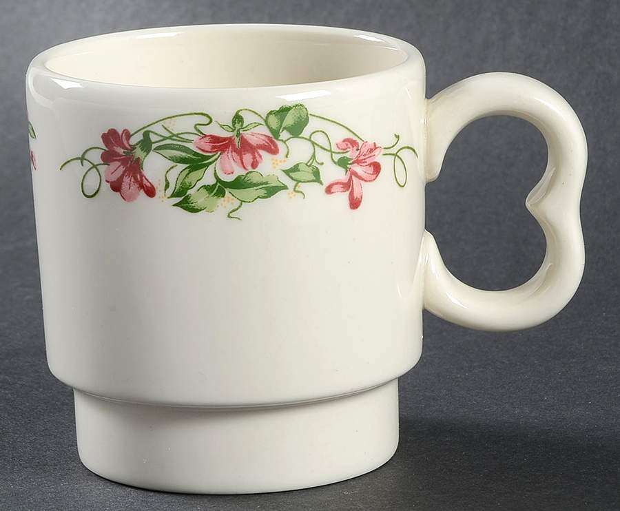 Pink Violets Mug by Homer Laughlin -1