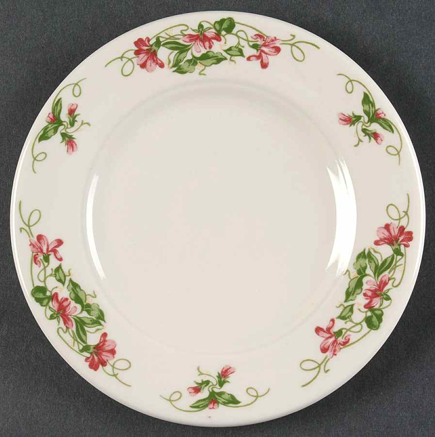 Pink Violets Bread & Butter Plate by Homer Laughlin -1
