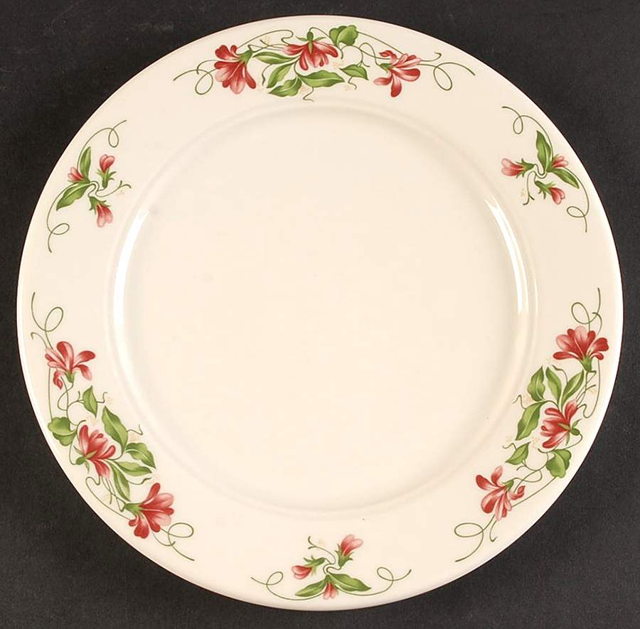 Pink Violets Luncheon Plate by Homer Laughlin -1