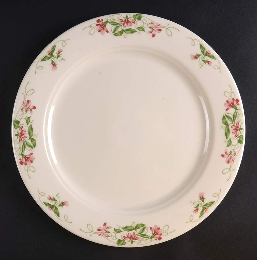 Pink Violets Dinner Plate by Homer Laughlin -1