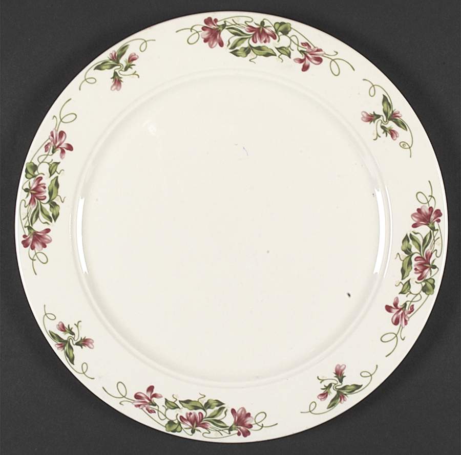 Pink Violets Dinner Plate by Homer Laughlin -1