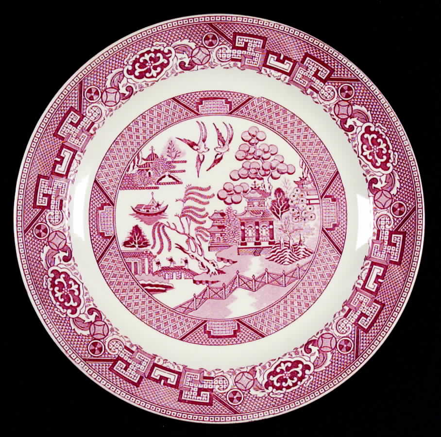 Pink Willow Dinner Plate by Homer Laughlin -1