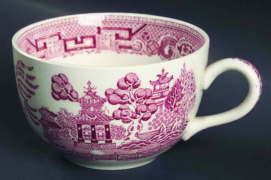 Pink Willow Flat Cup by Homer Laughlin -1