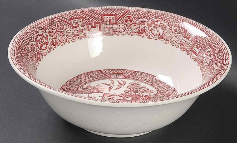 Pink Willow 7" Round Vegetable Bowl by Homer Laughlin -1