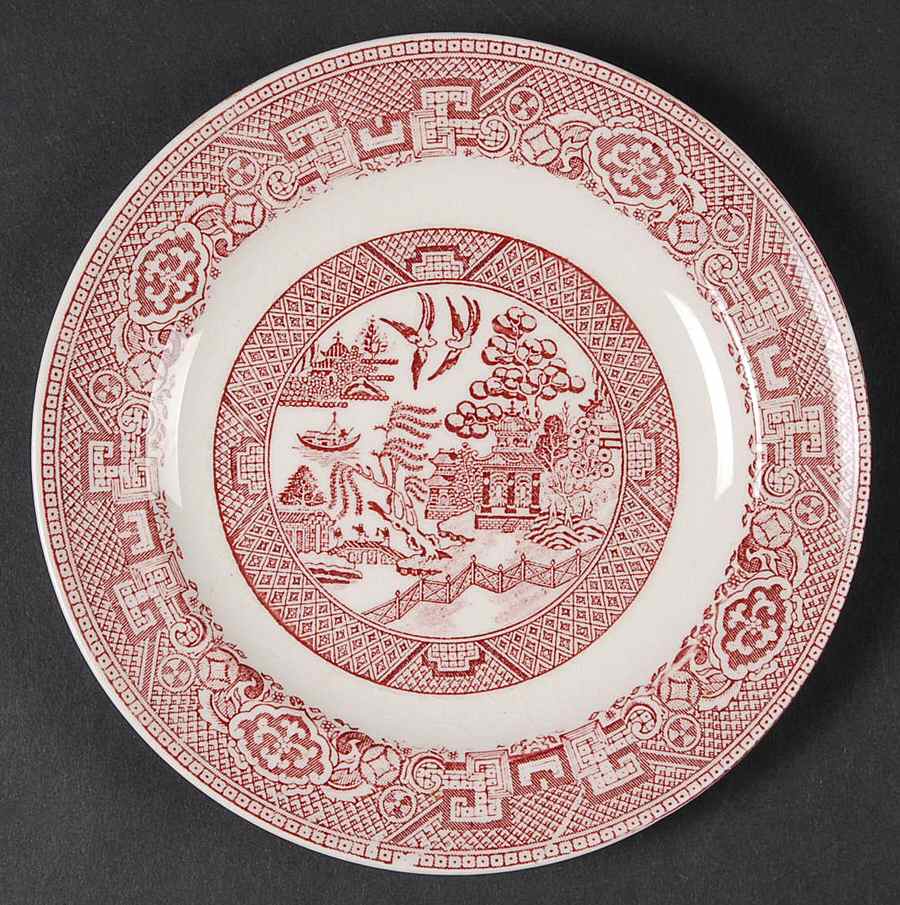 Pink Willow Bread & Butter Plate by Homer Laughlin -1