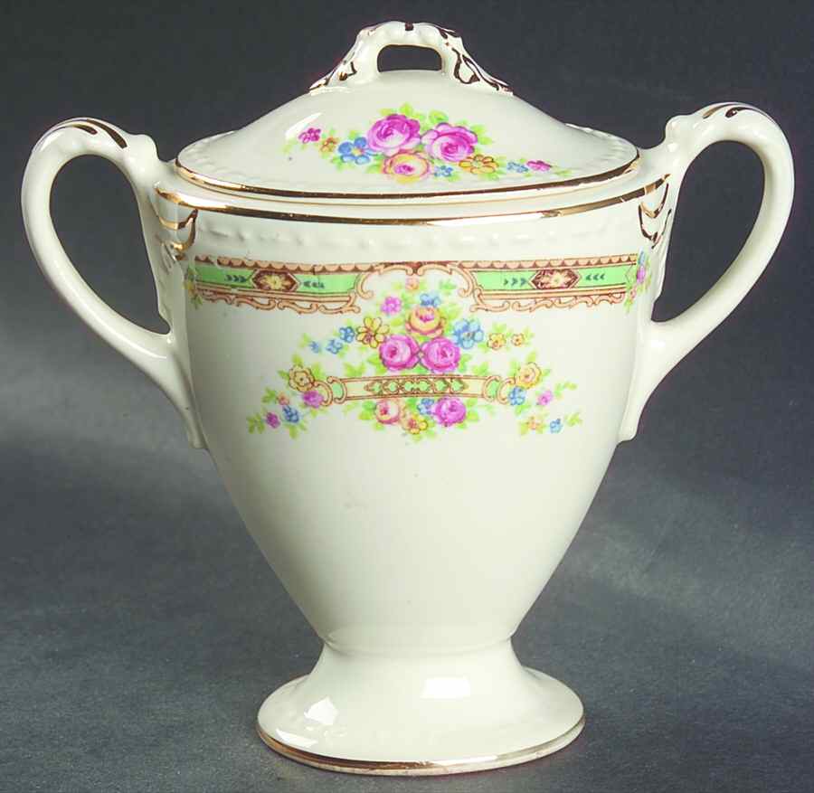 Primuline Sugar Bowl & Lid by Homer Laughlin -1