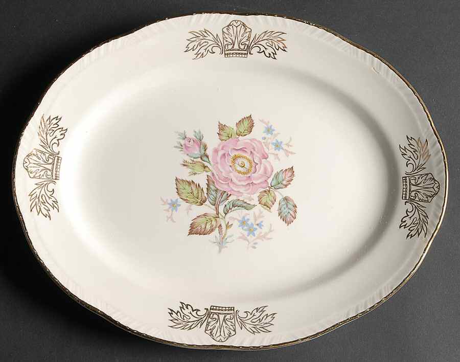 Queen Esther 11" Oval Serving Platter by Homer Laughlin -1
