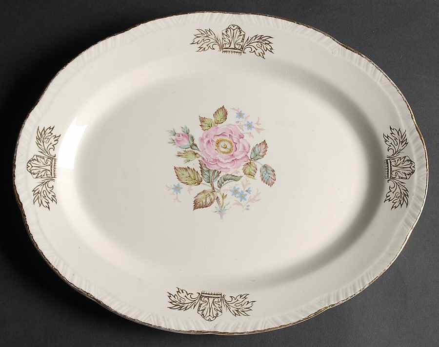 Queen Esther 13" Oval Serving Platter by Homer Laughlin -1