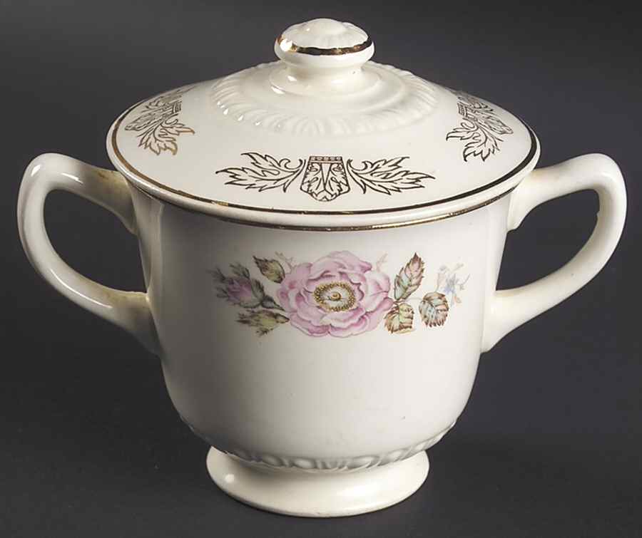 Queen Esther Sugar Bowl & Lid by Homer Laughlin -1