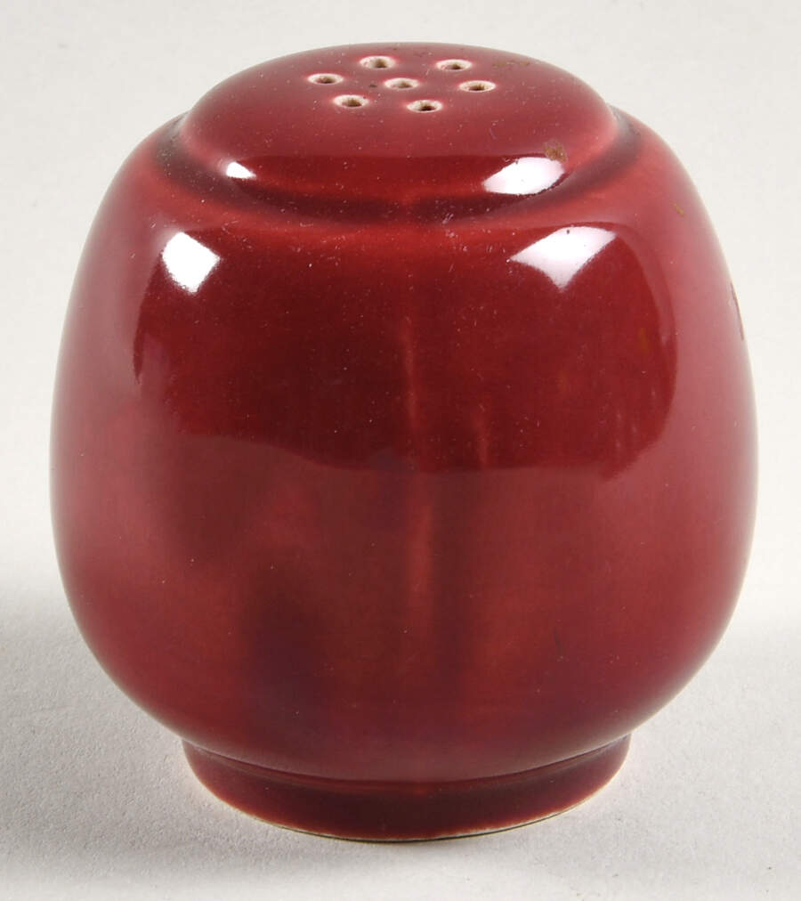 Rhythm Burgundy Salt Shaker by Homer Laughlin -1