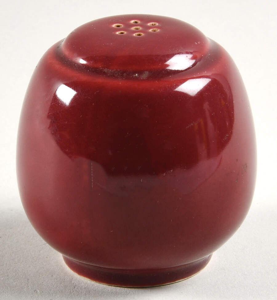 Rhythm Burgundy Pepper Shaker by Homer Laughlin -1
