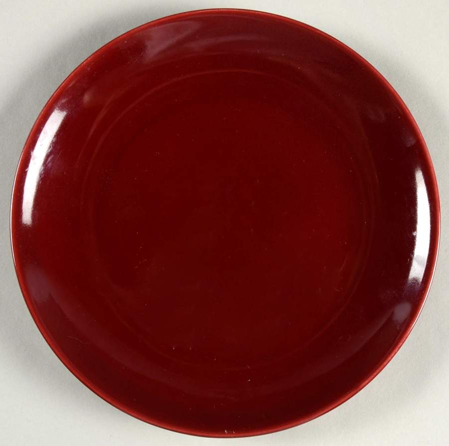 Rhythm Burgundy Dessert/Pie Plate by Homer Laughlin -1