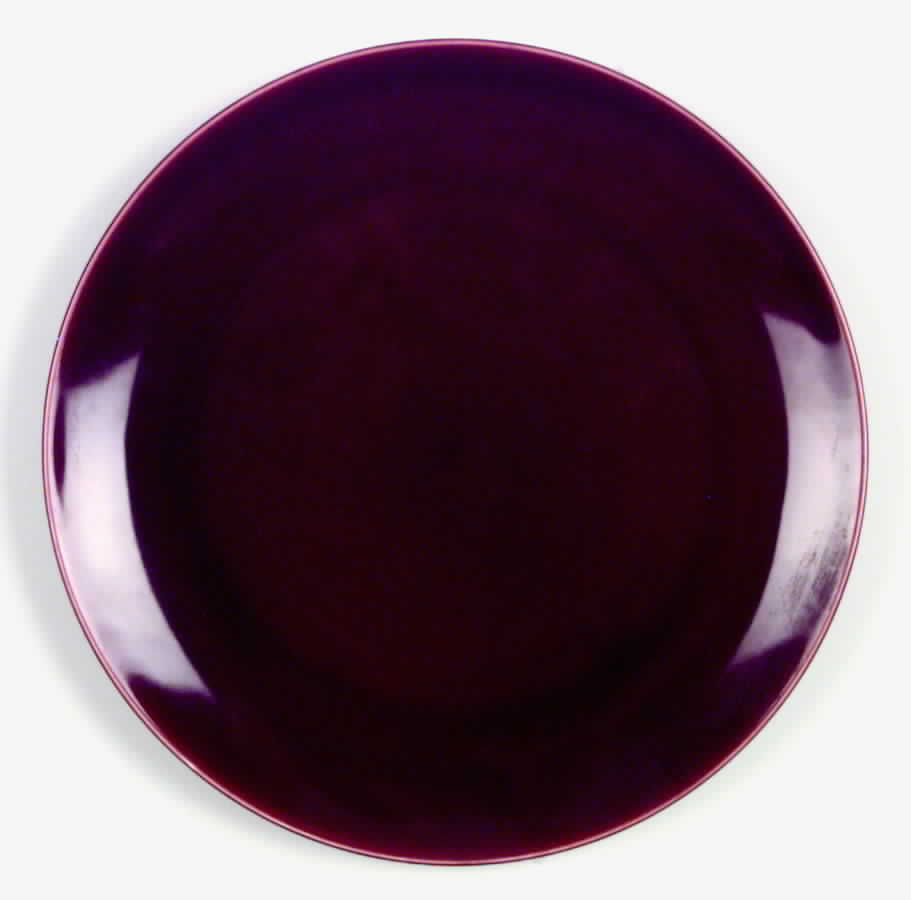 Rhythm Burgundy Dinner Plate by Homer Laughlin -1