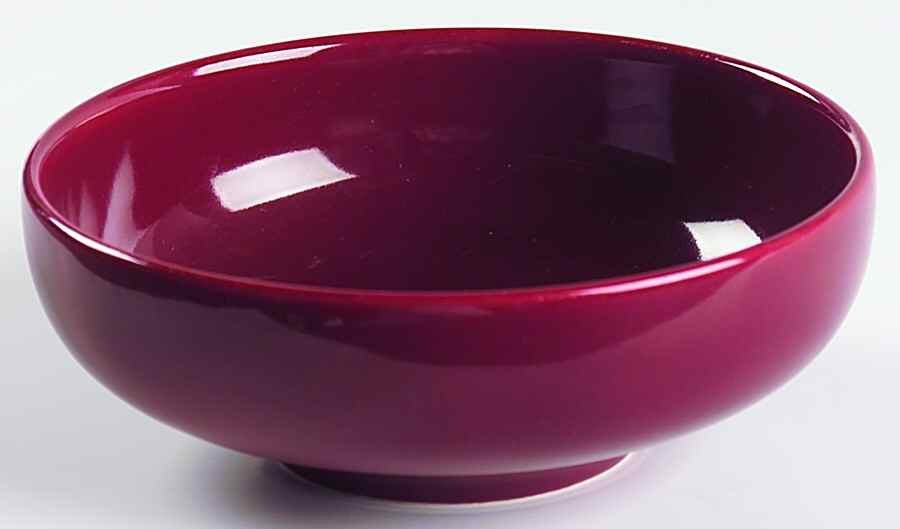 Rhythm Burgundy Coupe Cereal Bowl by Homer Laughlin -1