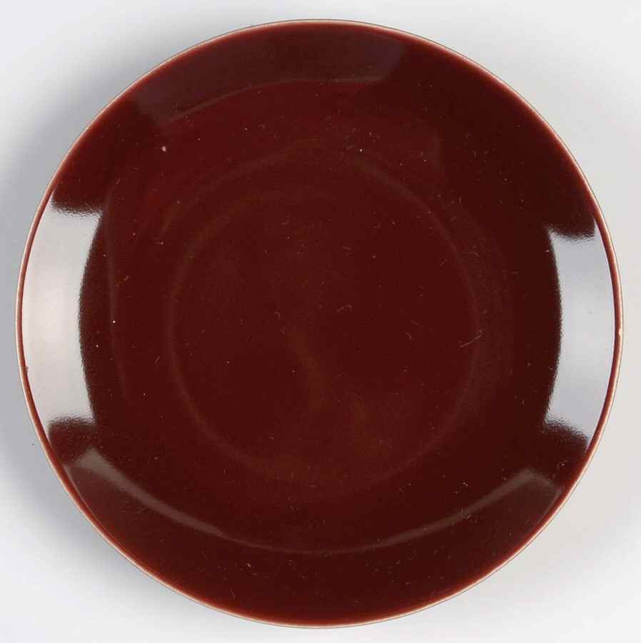 Rhythm Burgundy Bread & Butter Plate by Homer Laughlin -1