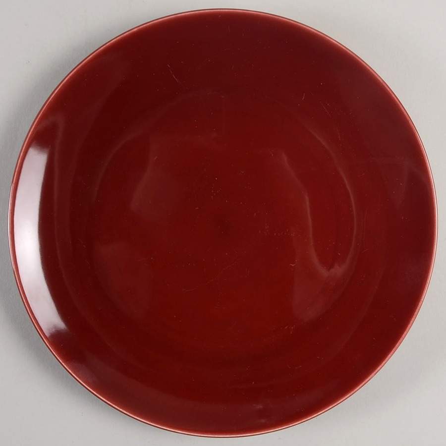 Rhythm Burgundy Luncheon Plate by Homer Laughlin -1