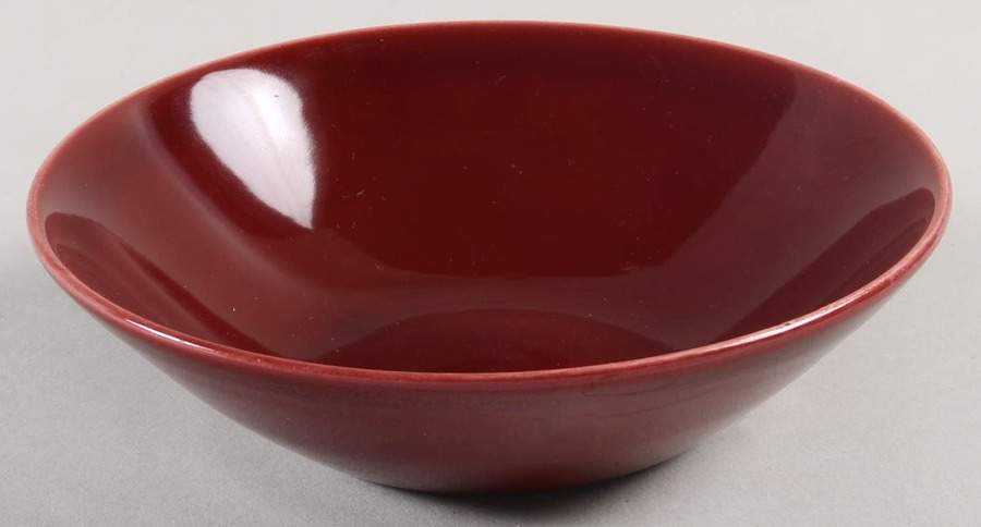 Rhythm Burgundy Fruit/Dessert (Sauce) Bowl by Homer Laughlin -1