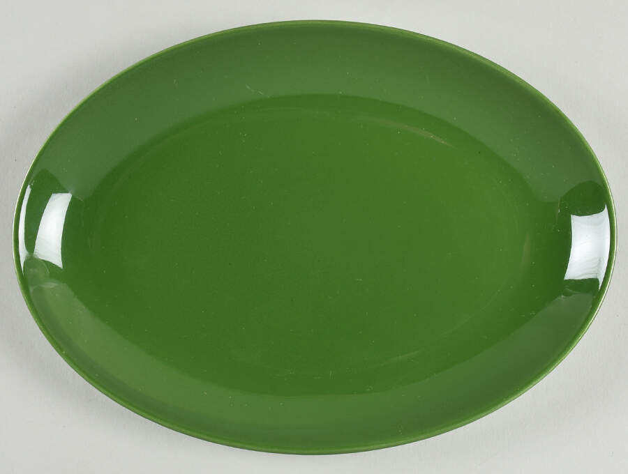 Rhythm Forest Green Relish/Gravy Underplate by Homer Laughlin -1