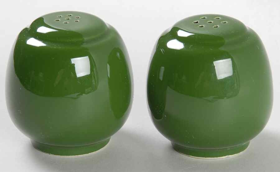 Rhythm Forest Green Salt & Pepper Set by Homer Laughlin -1