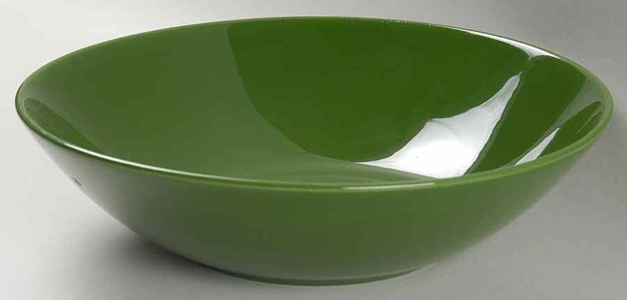 Rhythm Forest Green 8" Round Vegetable Bowl by Homer Laughlin -1