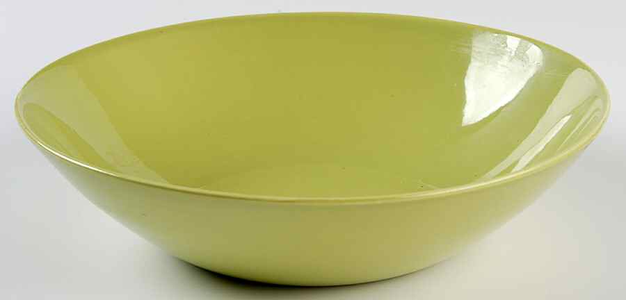 Rhythm Green (Chartreuse) 8" Round Vegetable Bowl by Homer Laughlin -1