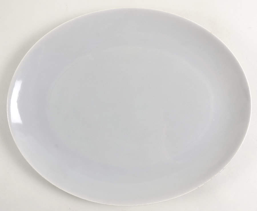 Rhythm Gray 13" Oval Serving Platter by Homer Laughlin -1