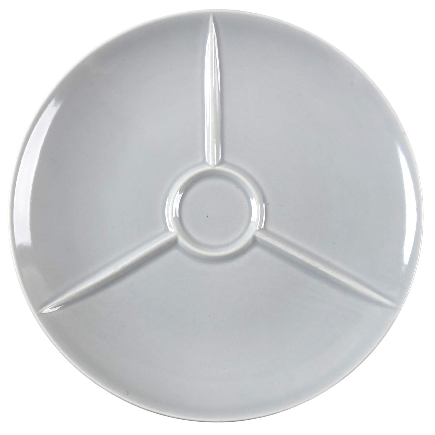 Rhythm Gray Snack Plate by Homer Laughlin -1