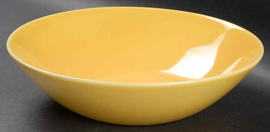 Rhythm Yellow 8" Round Vegetable Bowl by Homer Laughlin -1