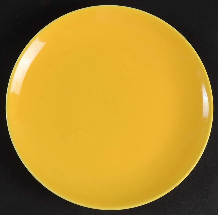 Rhythm Yellow Dessert/Pie Plate by Homer Laughlin -1