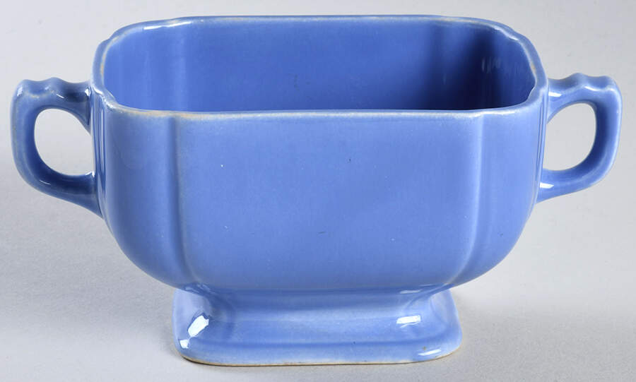 Riviera Mauve Blue Sugar Bowl No Lid by Homer Laughlin -1