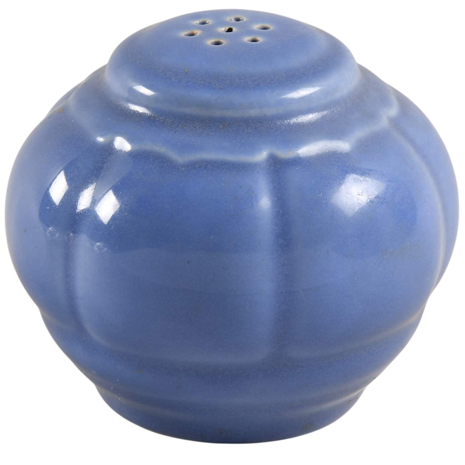 Riviera Mauve Blue Pepper Shaker by Homer Laughlin -1