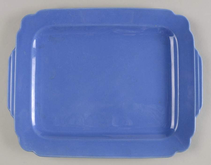 Riviera Mauve Blue 13" Oval Serving Platter by Homer Laughlin -1