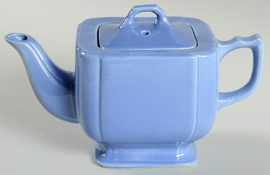 Riviera Mauve Blue Teapot & Lid by Homer Laughlin -1