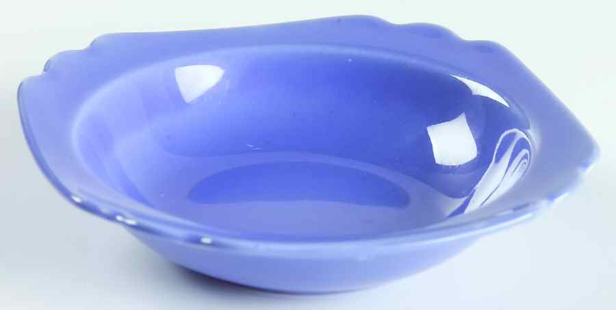 Riviera Mauve Blue Rim Fruit/Dessert (Sauce) Bowl by Homer Laughlin -1