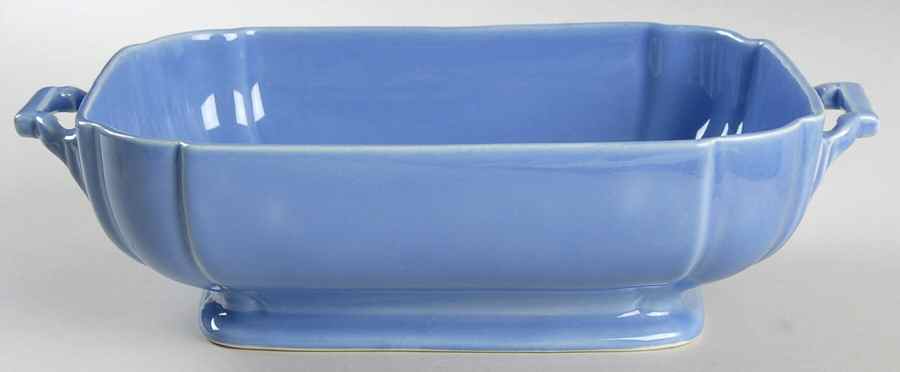 Riviera Mauve Blue Rectangular Vegetable Bowl No Lid by Homer Laughlin -1