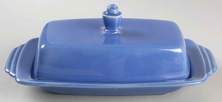 Riviera Mauve Blue Half Pound Covered Butter by Homer Laughlin -1