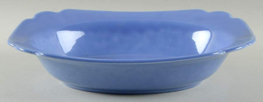 Riviera Mauve Blue 9" Oval Vegetable Bowl by Homer Laughlin -1