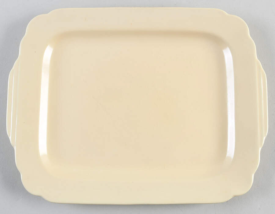Riviera Ivory 11" Oval Serving Platter by Homer Laughlin -1