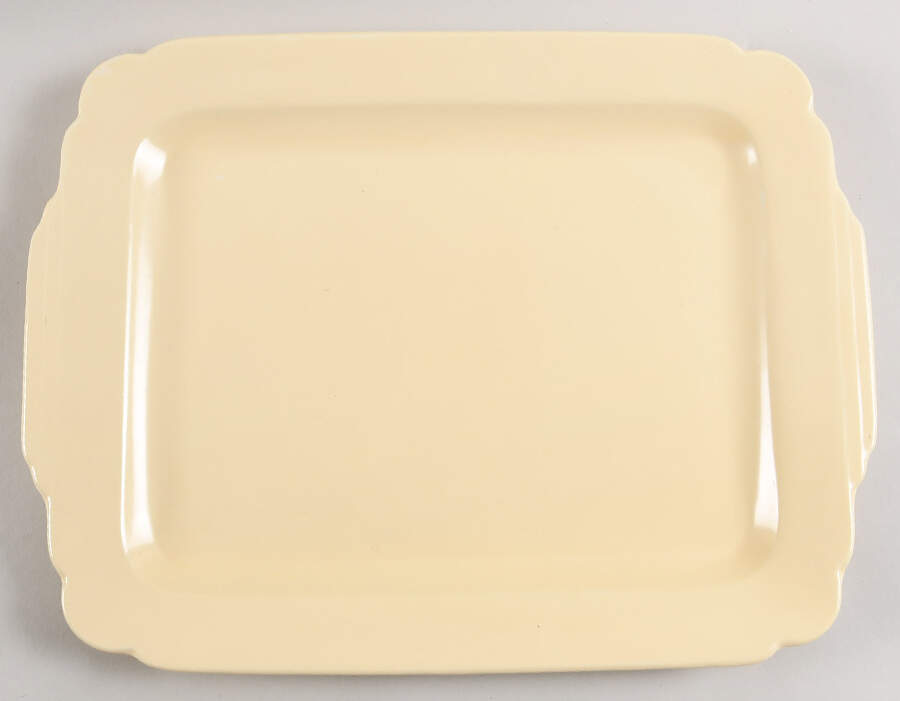 Riviera Ivory 15" Oval Serving Platter by Homer Laughlin -1
