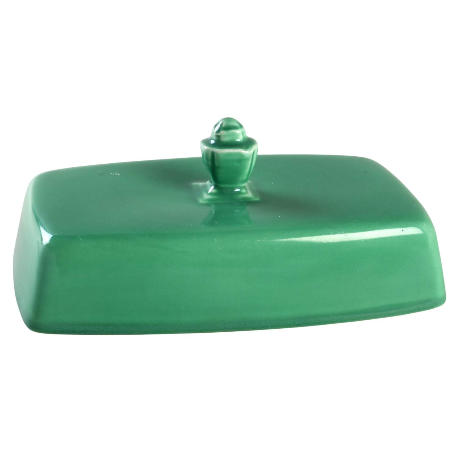 Riviera Green Lid for 1/2 Pound Butter Dish by Homer Laughlin -1