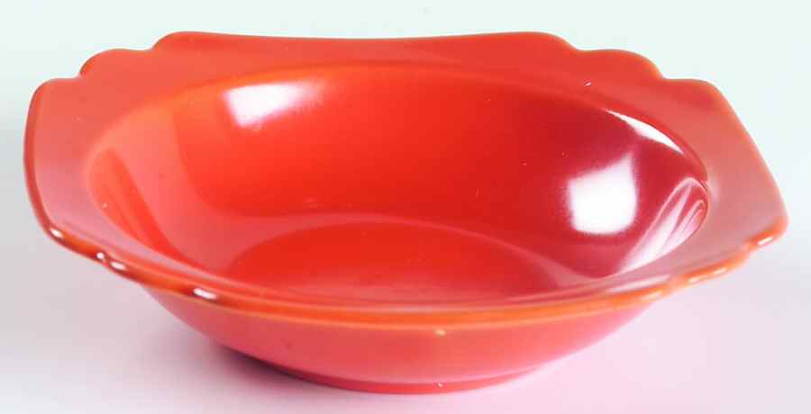 Riviera Red Rim Fruit/Dessert (Sauce) Bowl by Homer Laughlin -1
