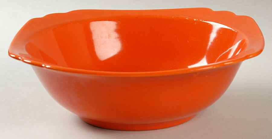 Riviera Red 8" Round Vegetable Bowl by Homer Laughlin -1