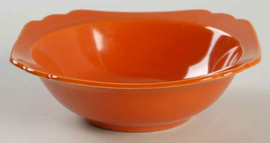 Riviera Red Rim Cereal Bowl by Homer Laughlin -1